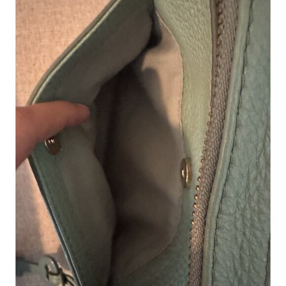 Fossil Sydney Fringe Blue Leather Small Crossbody Bag - Picture 12 of 14